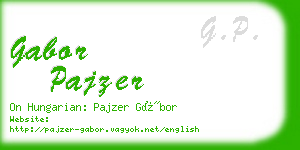 gabor pajzer business card